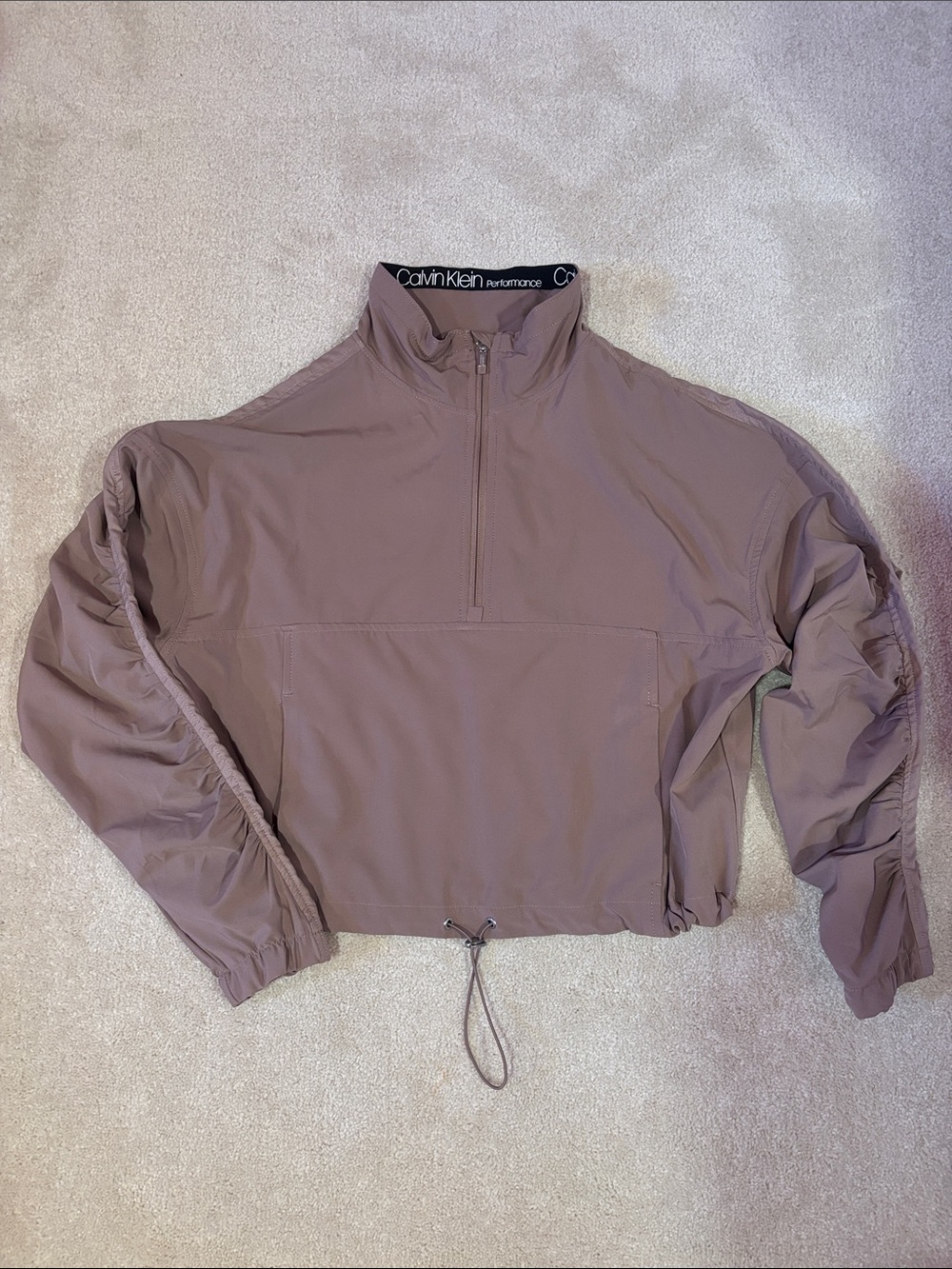 Calvin Klein Performance Mauve Half-Zip Pullover Utility Jacket